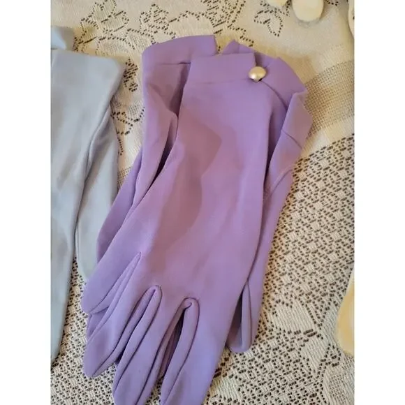 14 pair designer ladies nylon dress gloves SIZE 6-7.5
